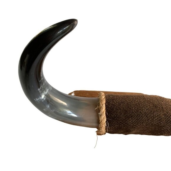 Animal Horn Bull Buffalo ? Mounted 18" Width - Picture 5 of 8